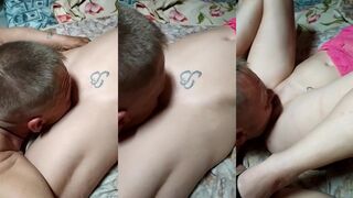 الجد يلحس كس حفيدته الشقراء